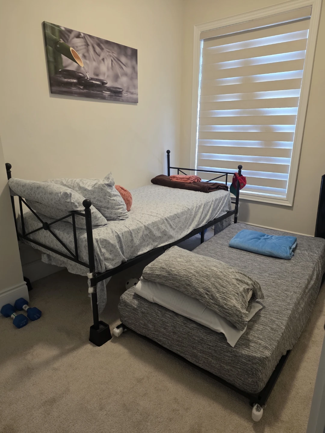 Black Metal Daybed frame with Trundle (Bedframe &Trundle only)