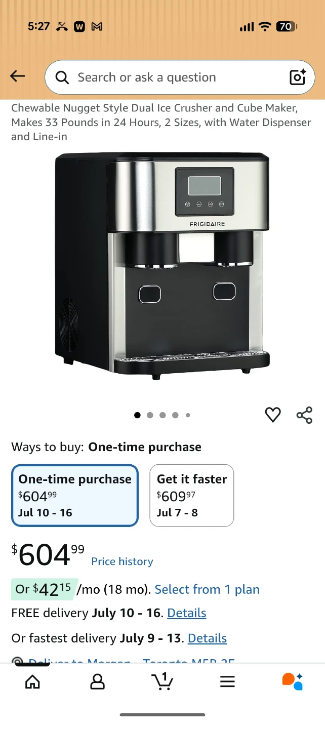 Frigidaire EFIC245-SS Nugget Ice Maker & Water dispenser - photo 2