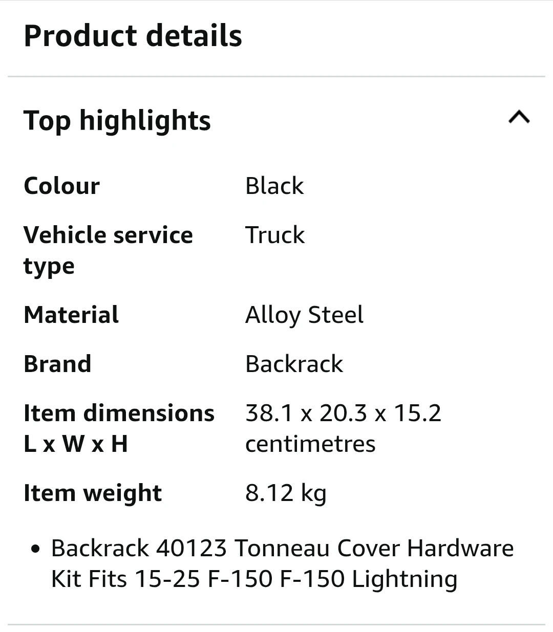 Backrack Cover Hardware Kit- Ford F-150 and F-150 Lightning - photo 4