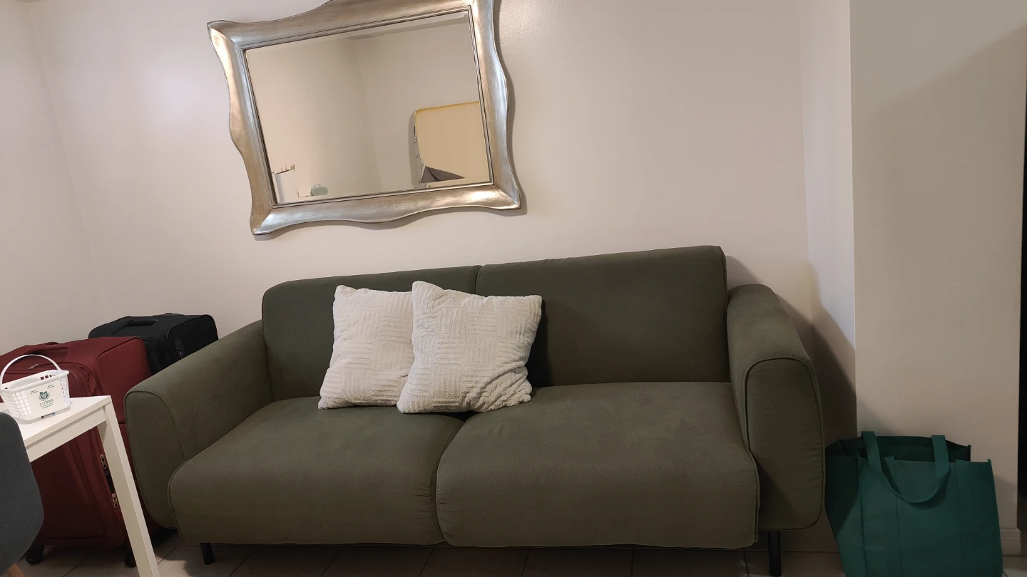 Modern Green Loveseat – Excellent Condition!