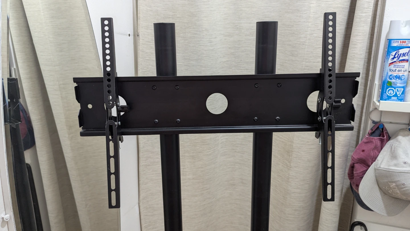 Adjustable Rolling TV Monitor Stand Cart Mobile Mount Trolley - photo 2