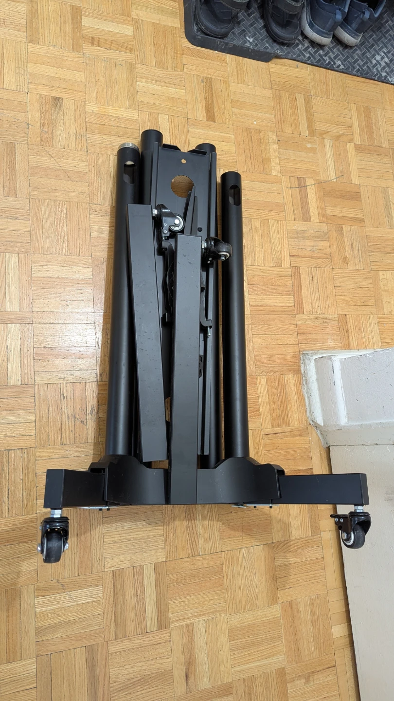 Adjustable Rolling TV Monitor Stand Cart Mobile Mount Trolley - photo 4