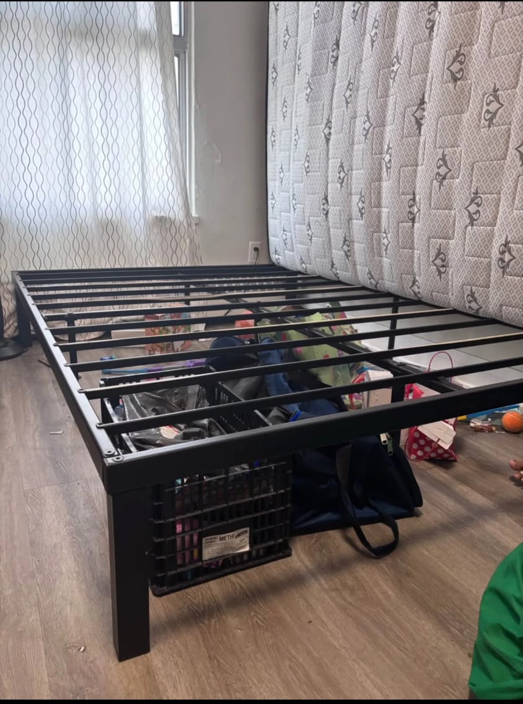Queen Size Mattress and Metal Bed Frame