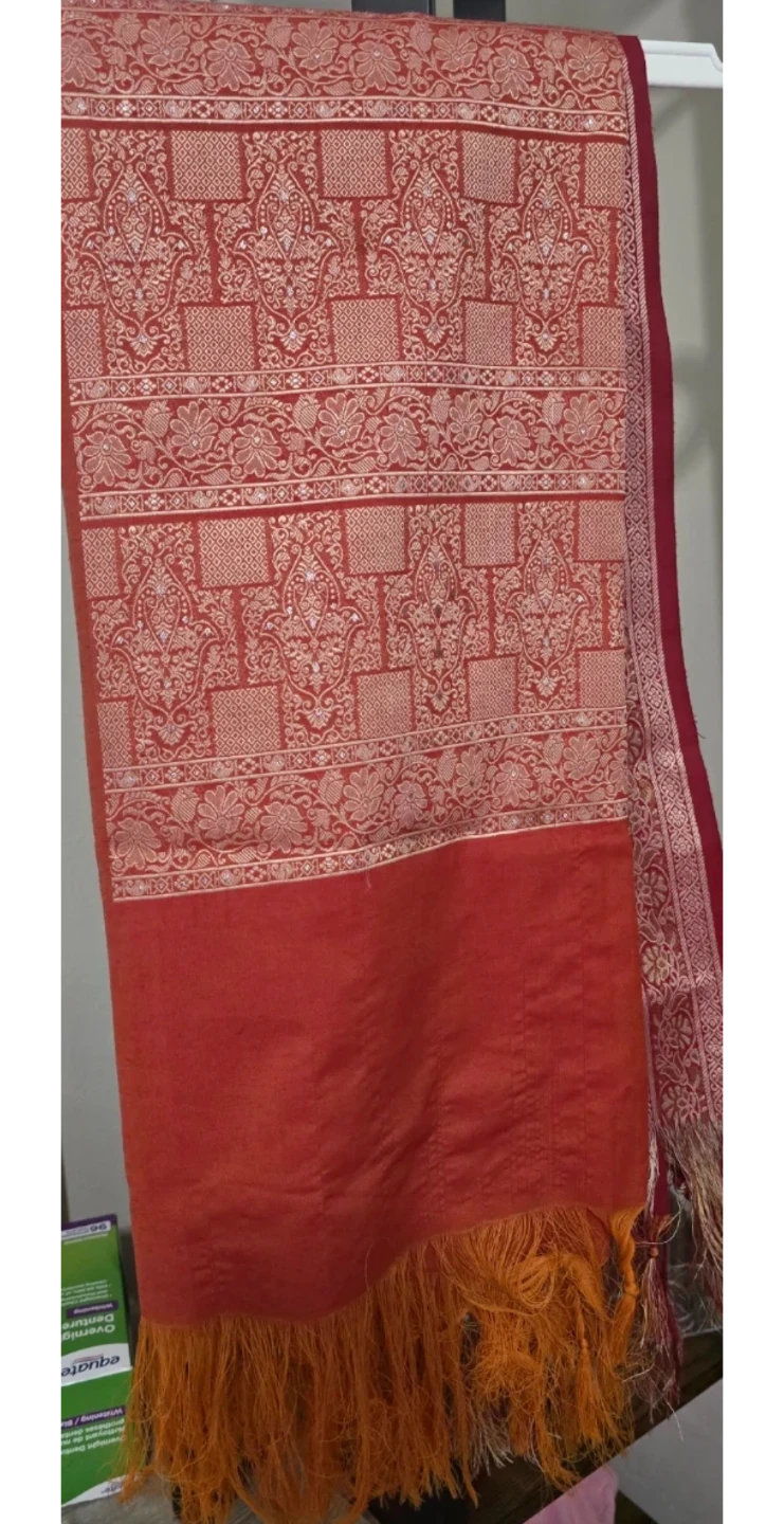 Orange Kurta with Gold Embroidery - photo 3