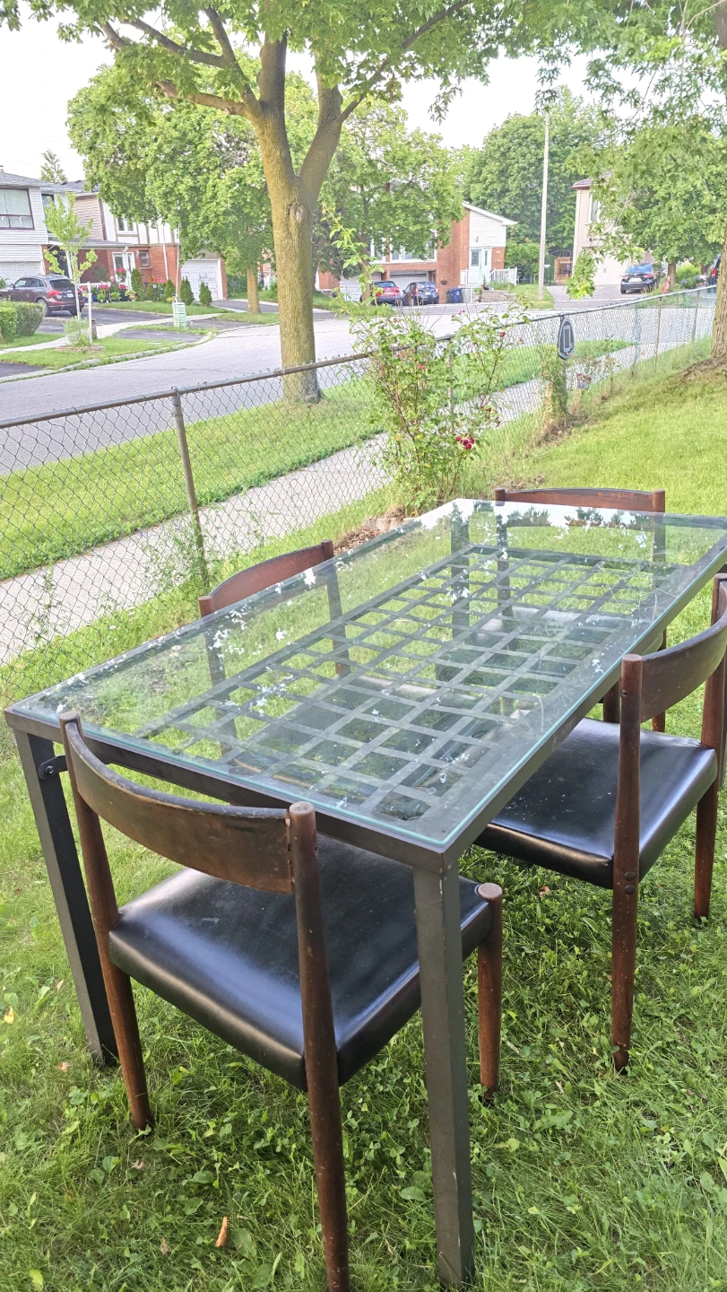 Glass Top Dining Table with 4 Chairs - photo 4