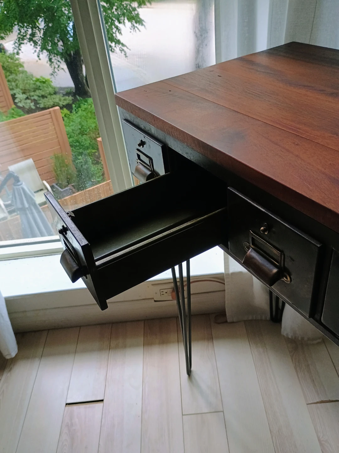 Industrial Style console Table with 6 Drawers - photo 5