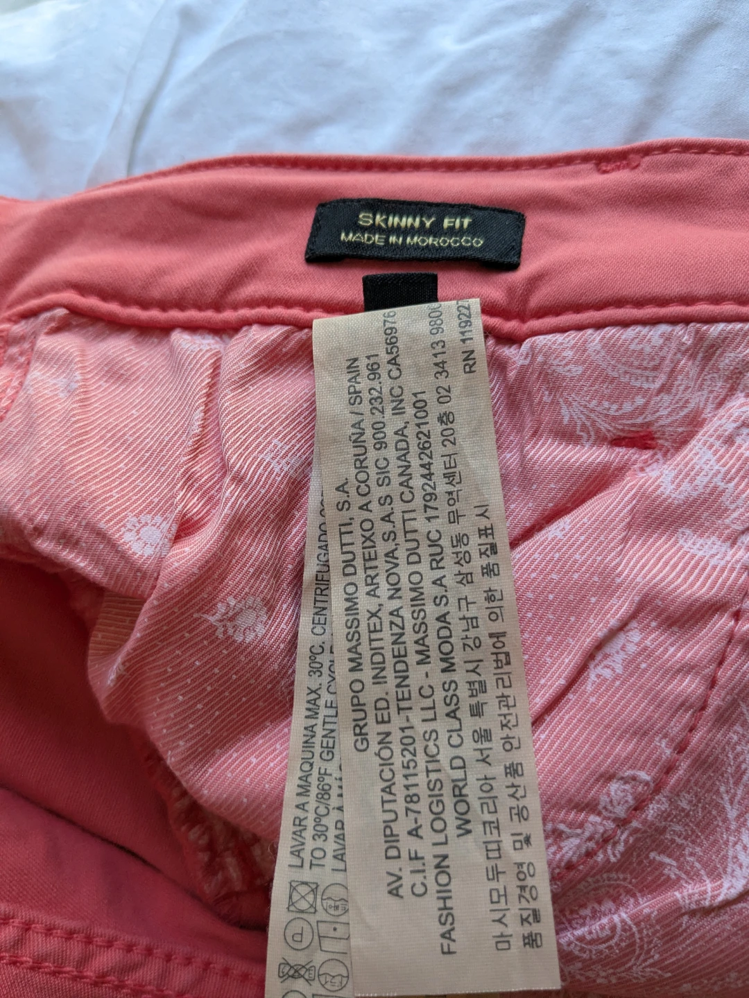 Massimo Dutti Skinny Fit Coral Pants Size 25 - photo 3