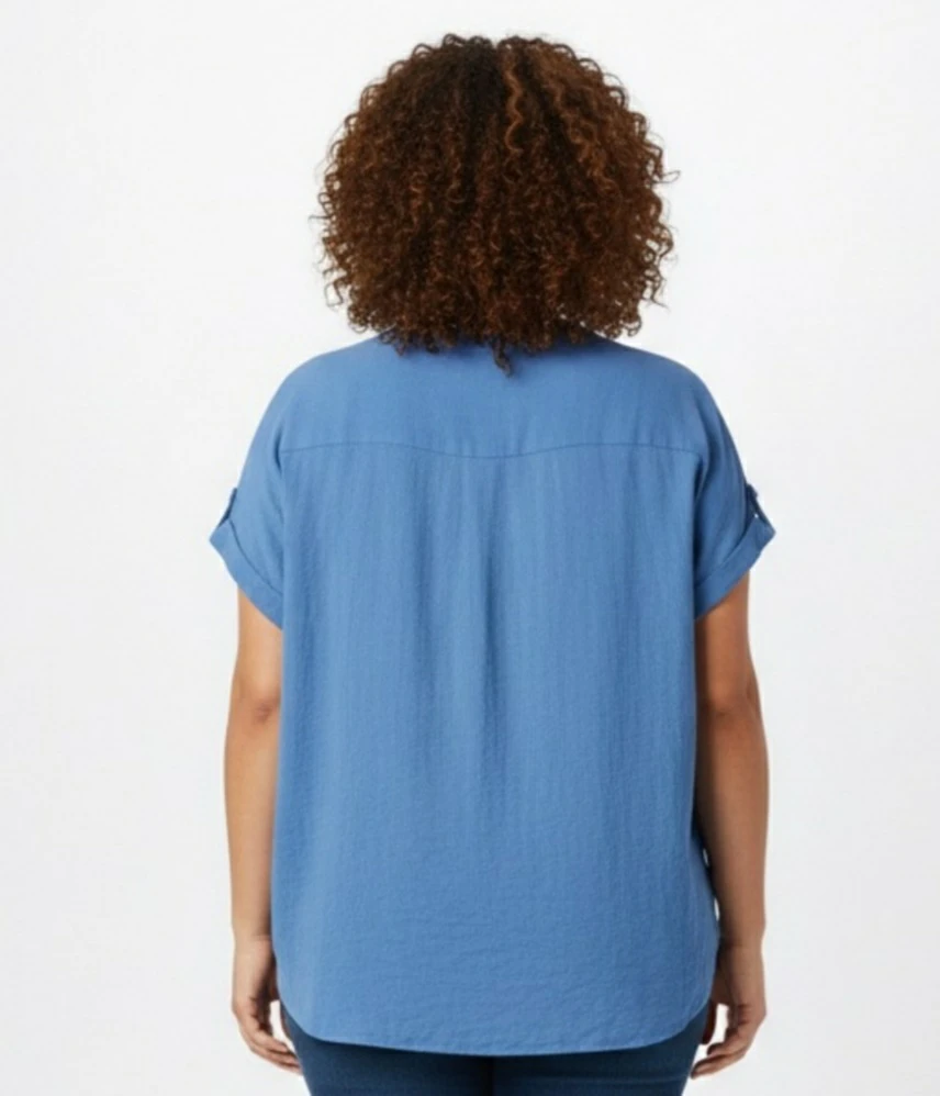 Brand new Rachel Roy Blue V-Neck Top Size XL - photo 2
