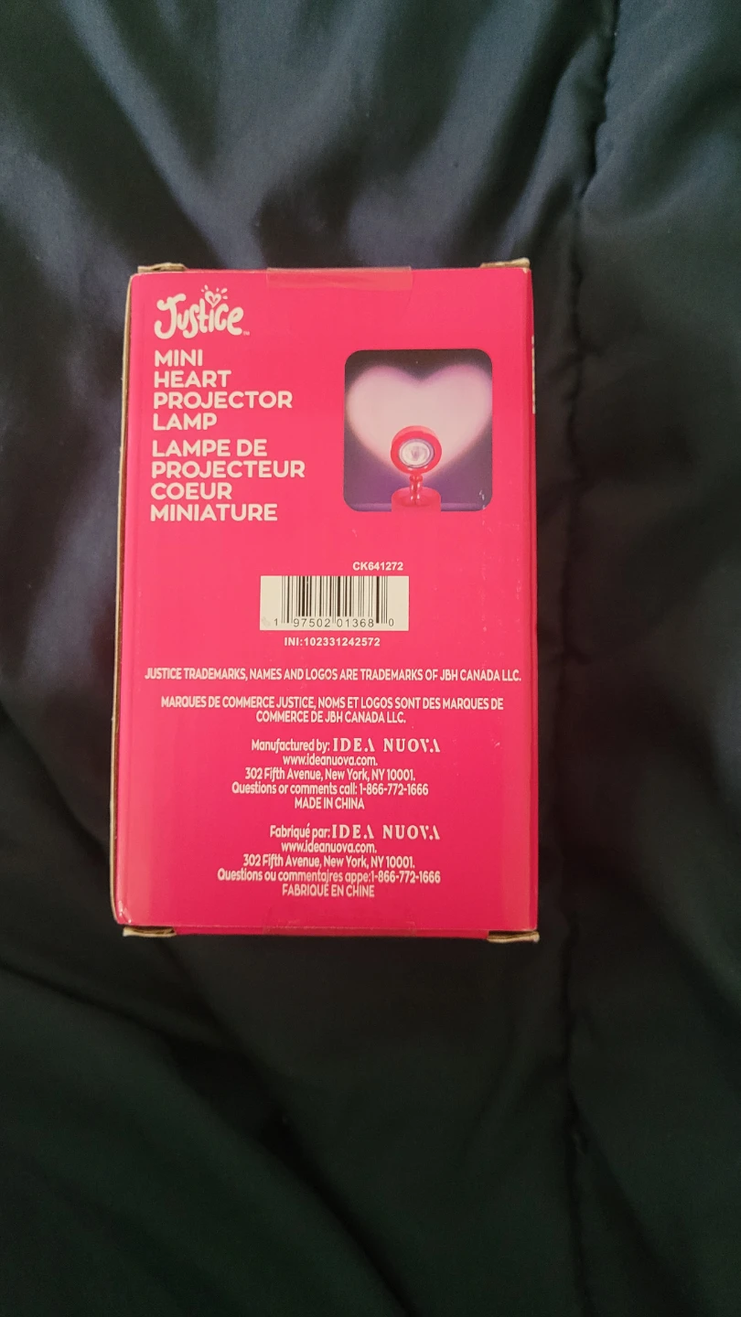 Justice Mini Heart Projector Lamp Pink - photo 2