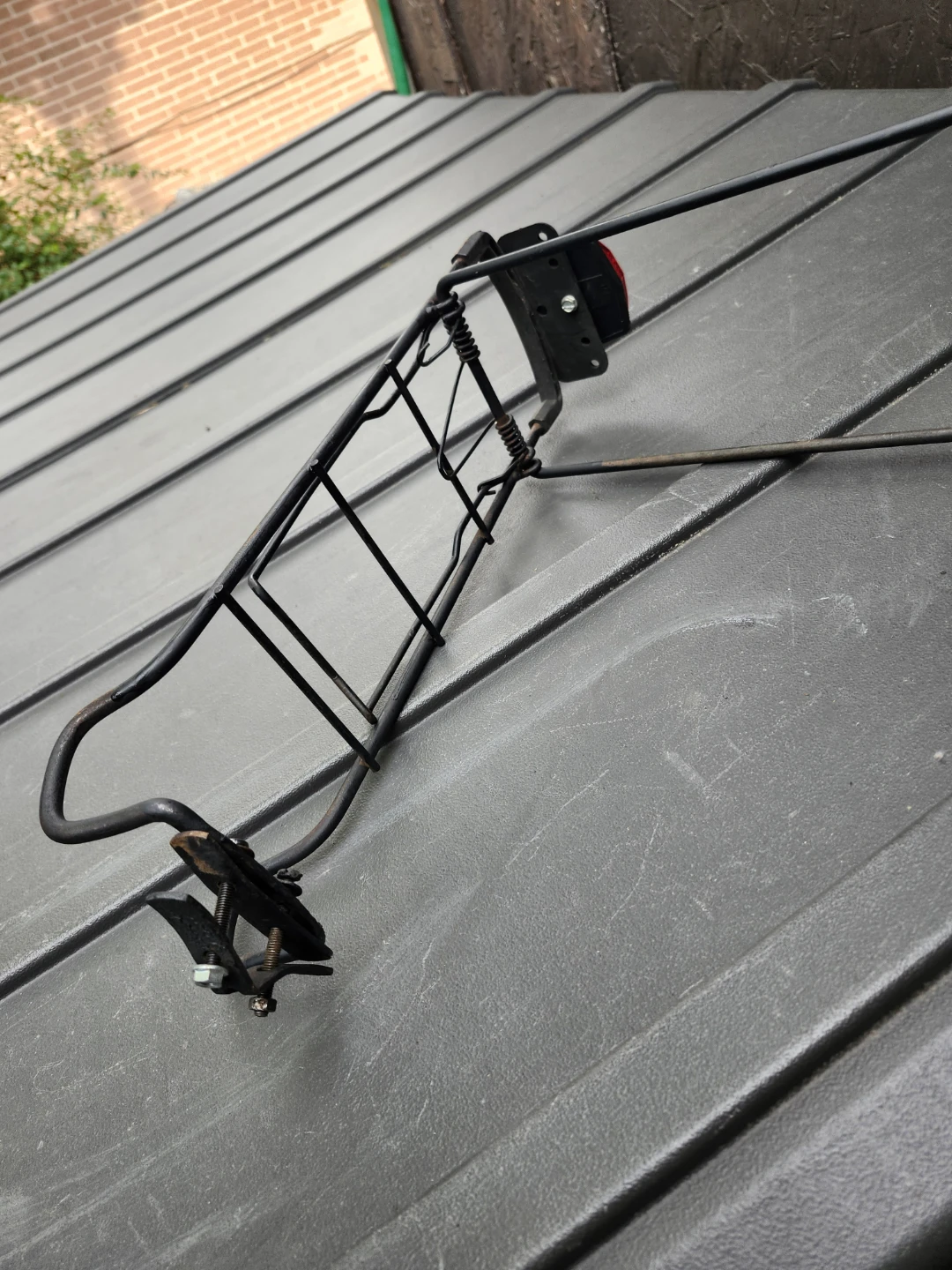 Black Bicycle Rear Rack with Reflector - photo 4