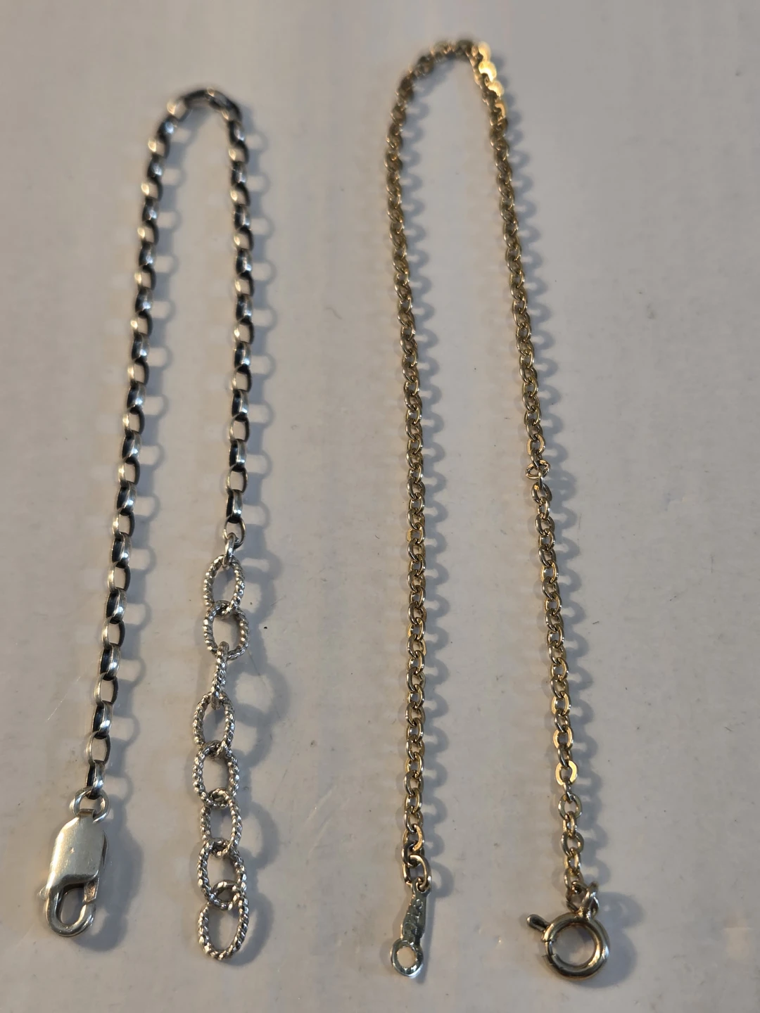 2 bracelets gold and sterling silver  and sterling silver - photo 2