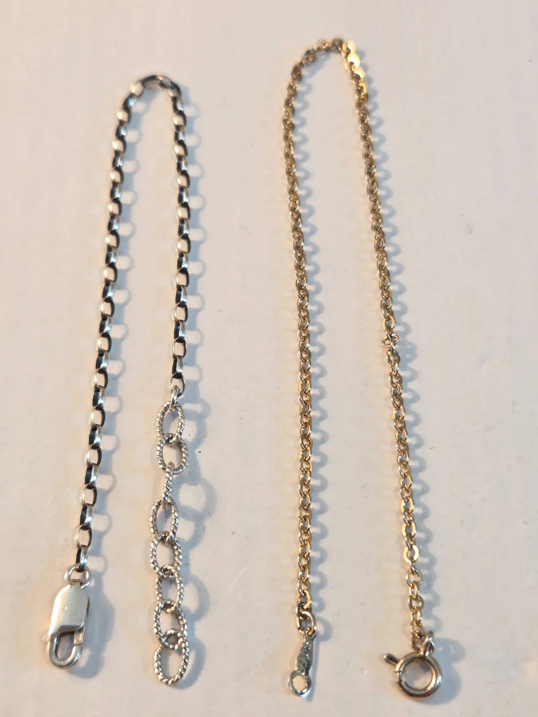 2 bracelets gold and sterling silver  and sterling silver - photo 3