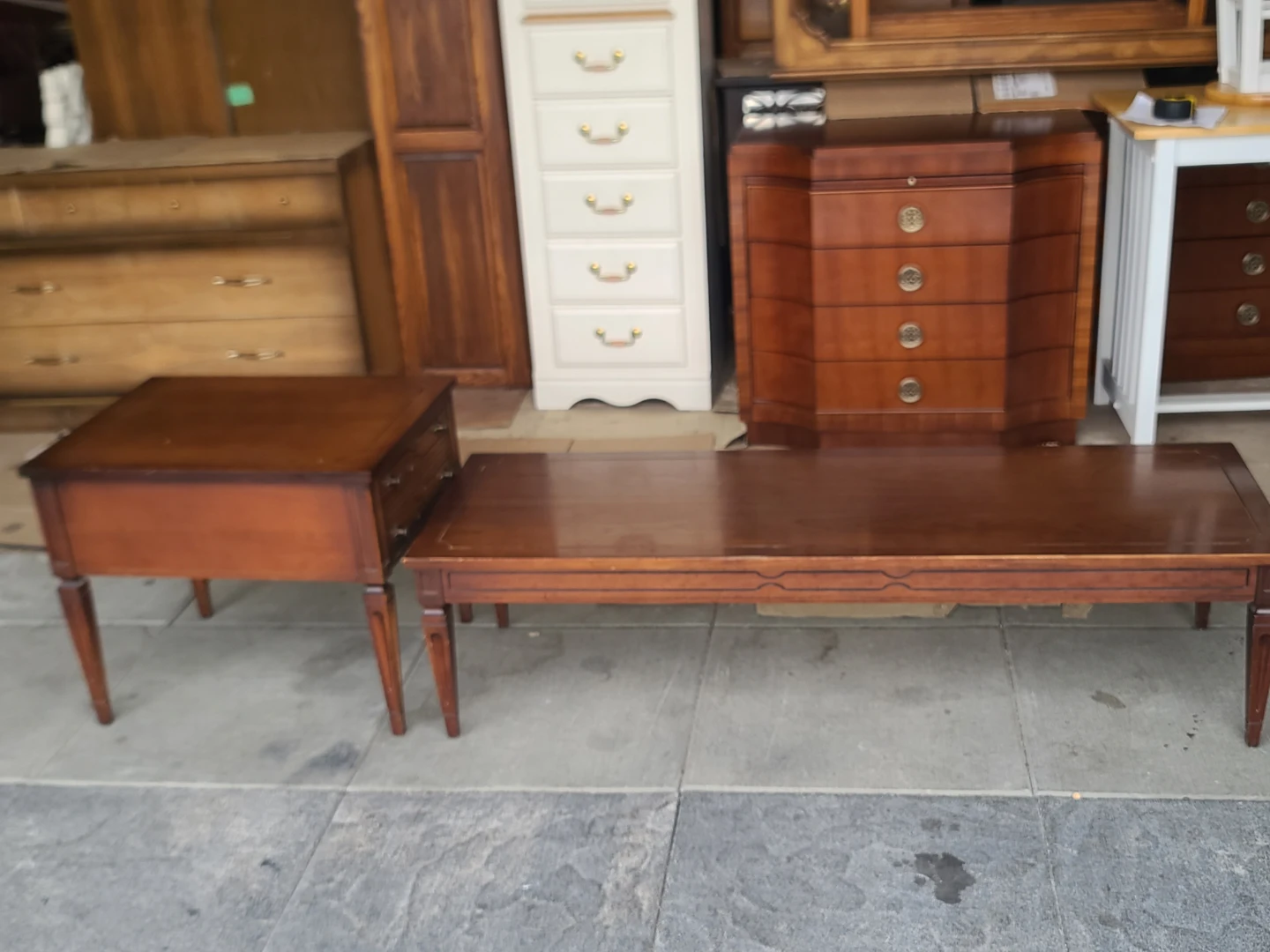 Vintage Coffee Table and End Table Set - photo 2