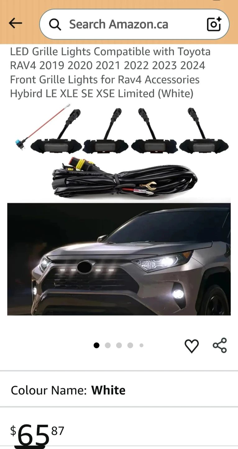4-pack of amber LED front grille lights