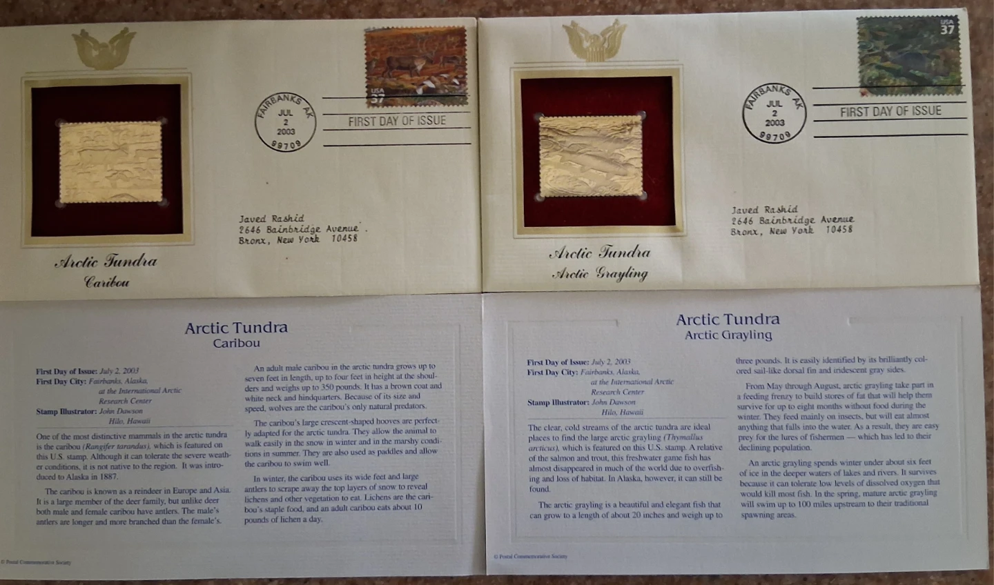 USPS Gold-Plated First Day Cover - Vintage Collector Item - photo 4