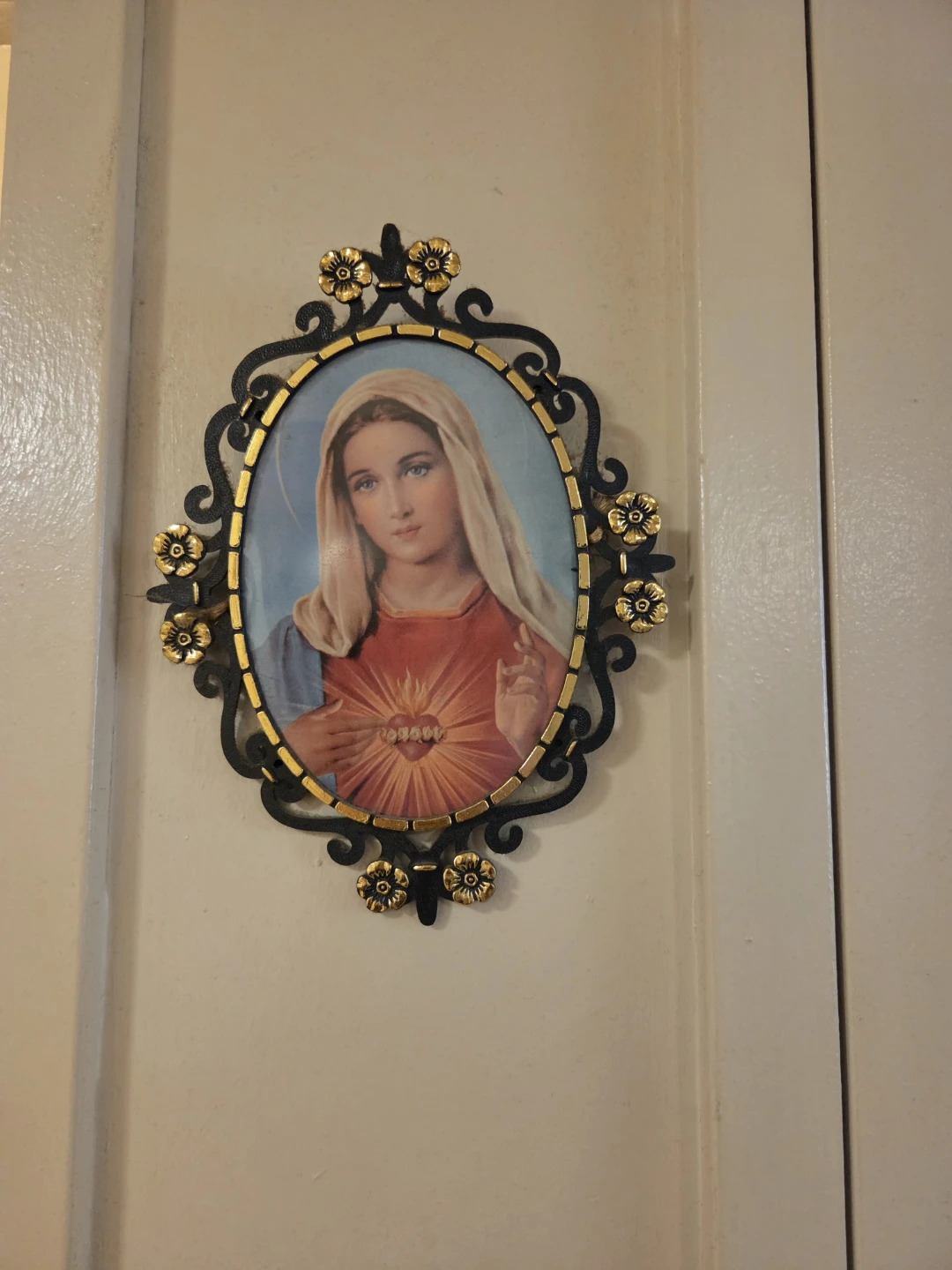 Decorative Wall Plaque with Religious Image