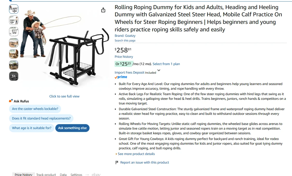 Rolling Roping Dummy for Kids & Adults - photo 2