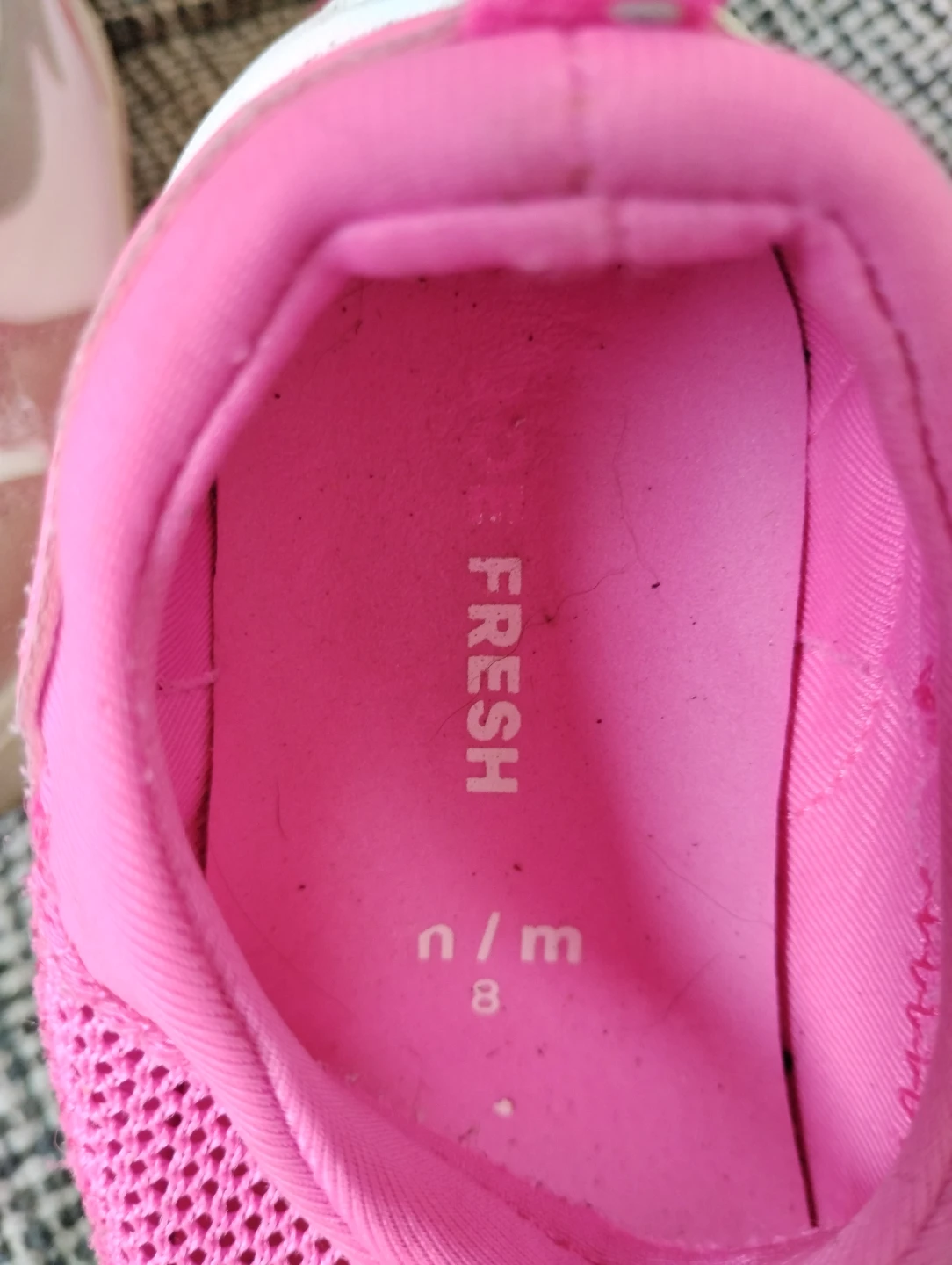 Joe Fresh Pink & White High-Top Sneakers Size 8 - photo 2