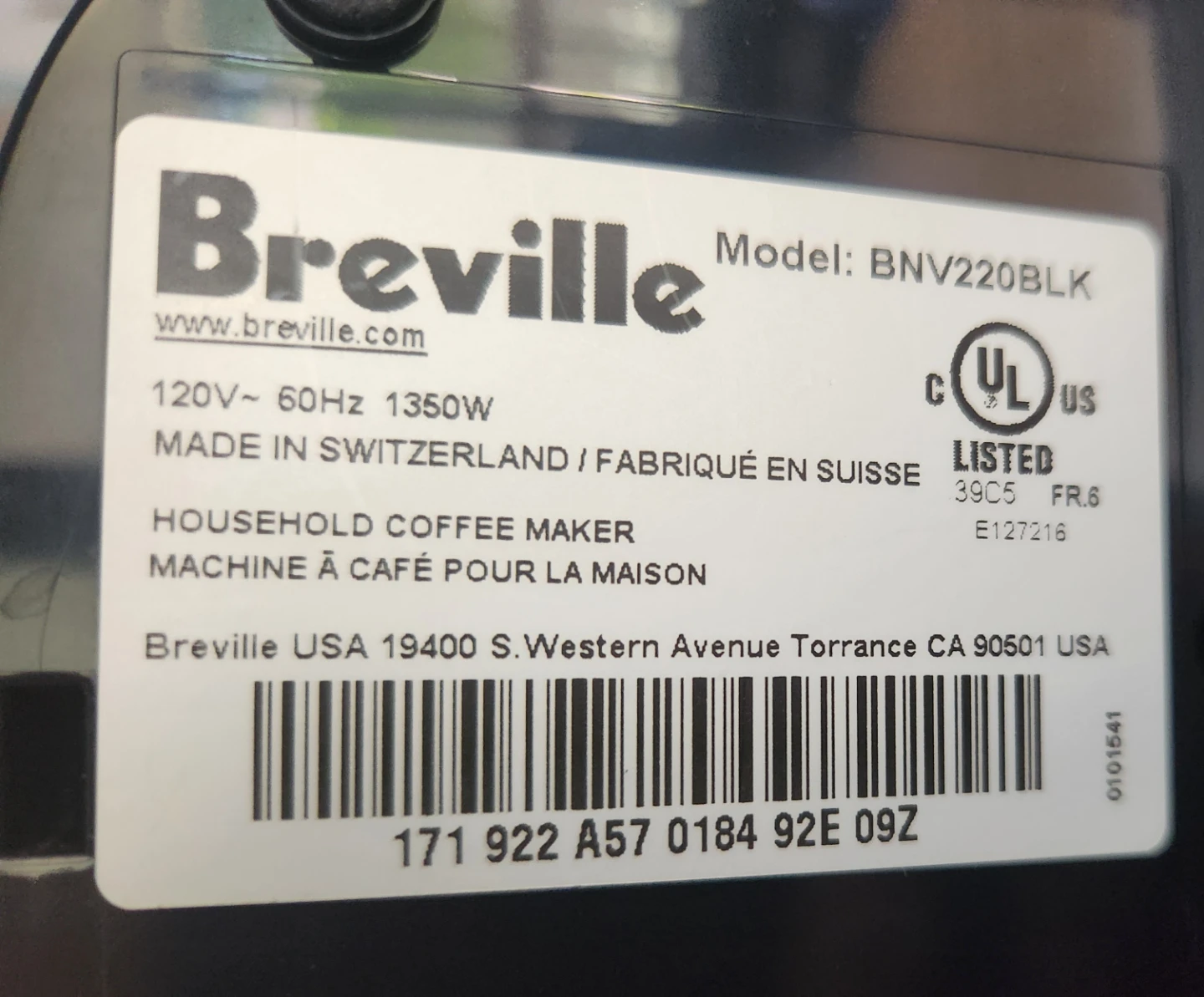 Breville Nespresso BNV220BLK Coffee Maker - photo 3