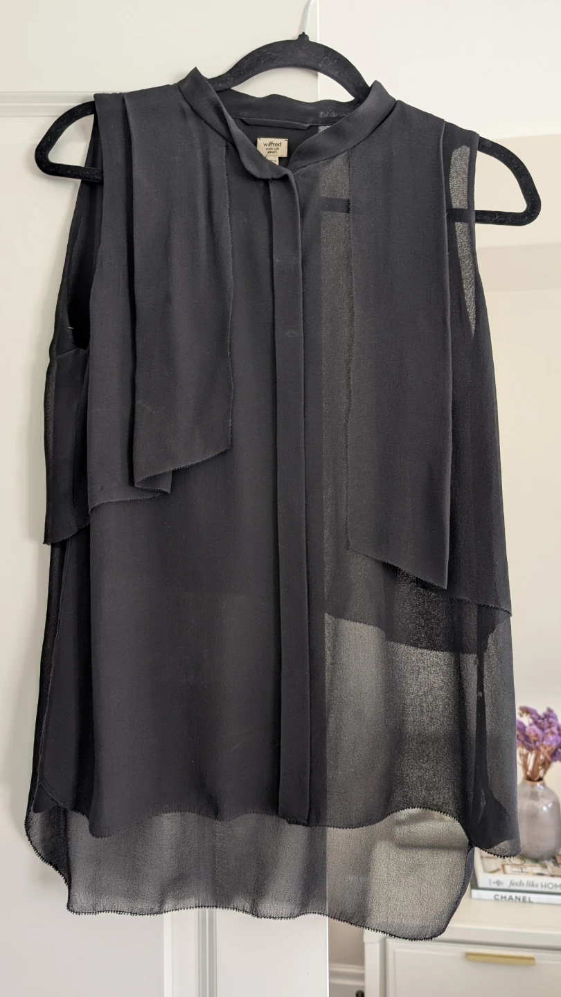 Aritzia Wilfred Silk Drape Sheer Top - Small - photo 2