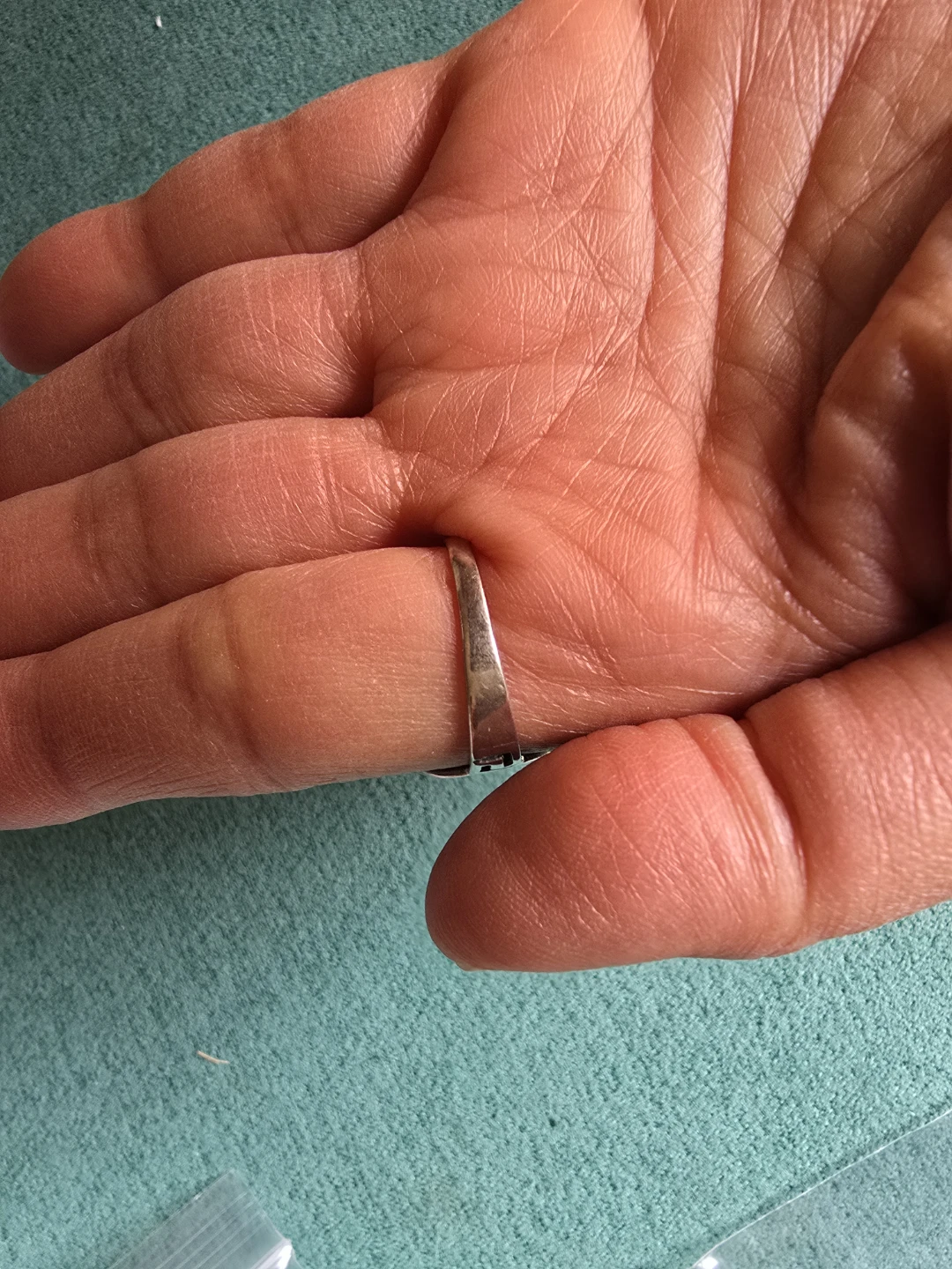 925 Silver Tone Ring with Engraved Design, artisan - photo 3