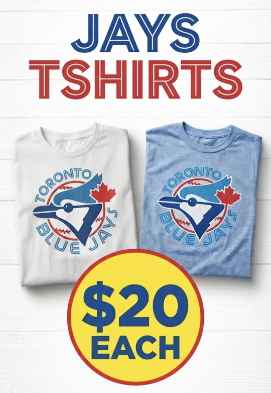 jays tshirts small to xxl