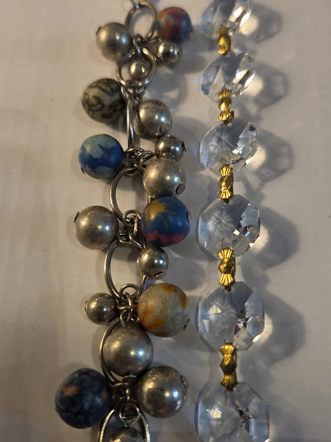 Beaded Charm Bracelet with Crystal Strands - photo 3
