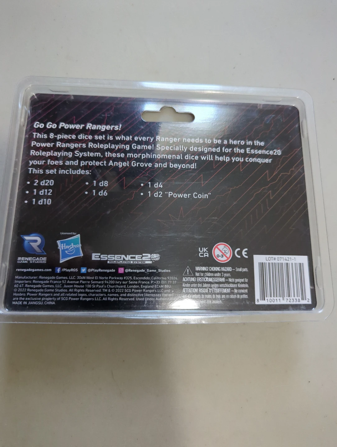 Power Rangers Roleplaying Game Dice Set - photo 2