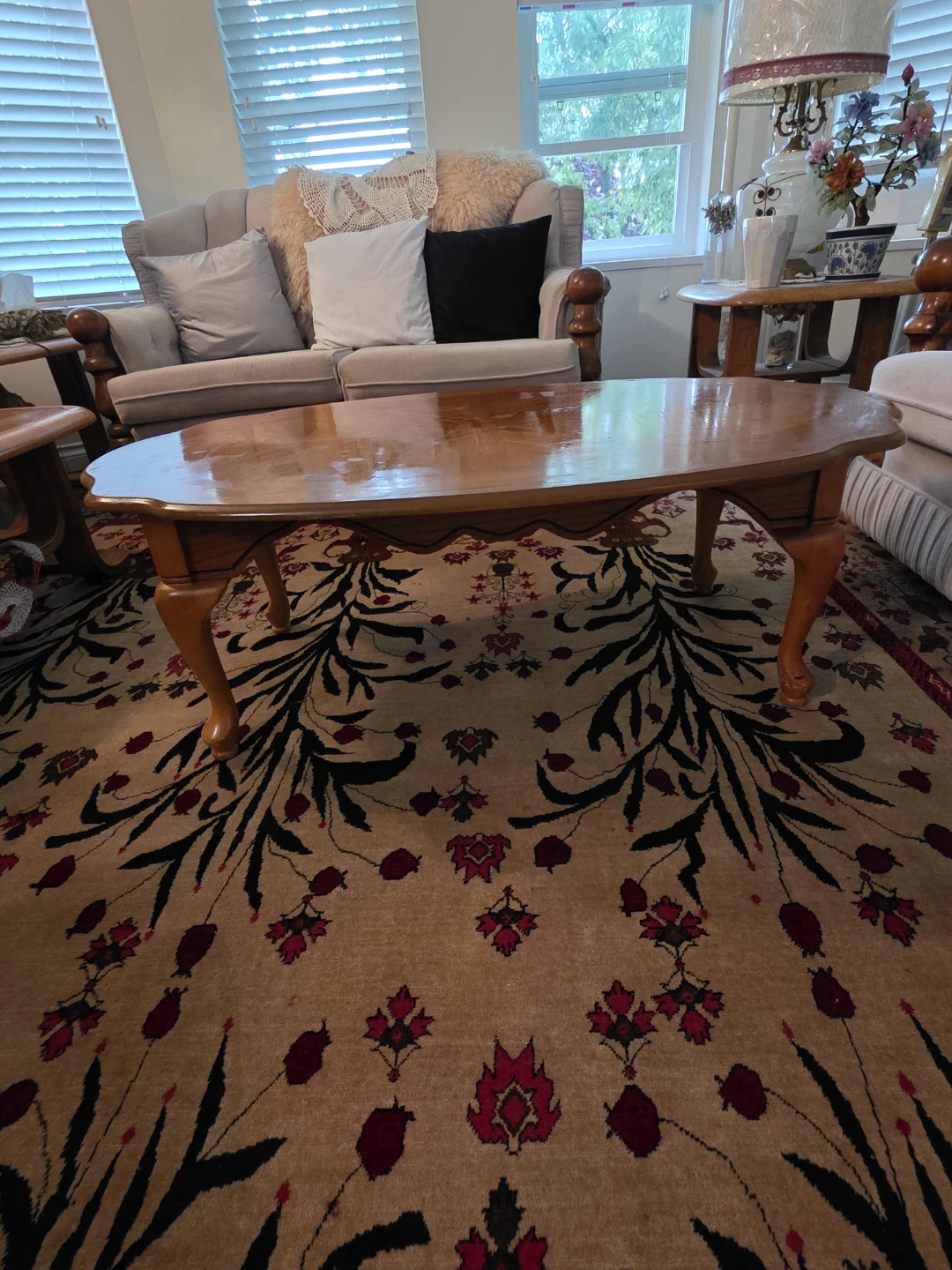 Wooden Oval Coffee Table - photo 2