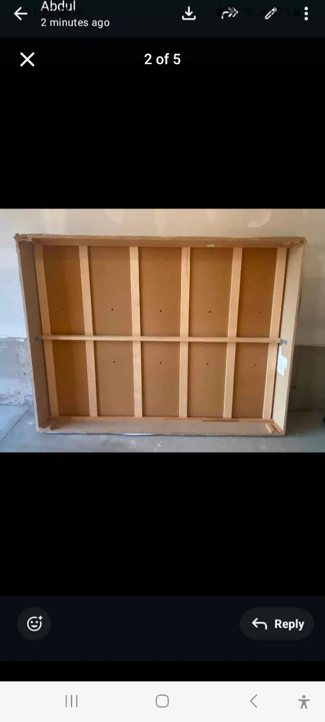 Queen size spring box wood