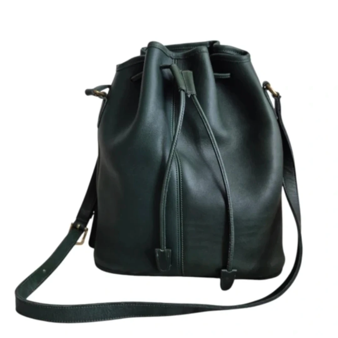 Vintage Coach Dark Green Bucket Bag