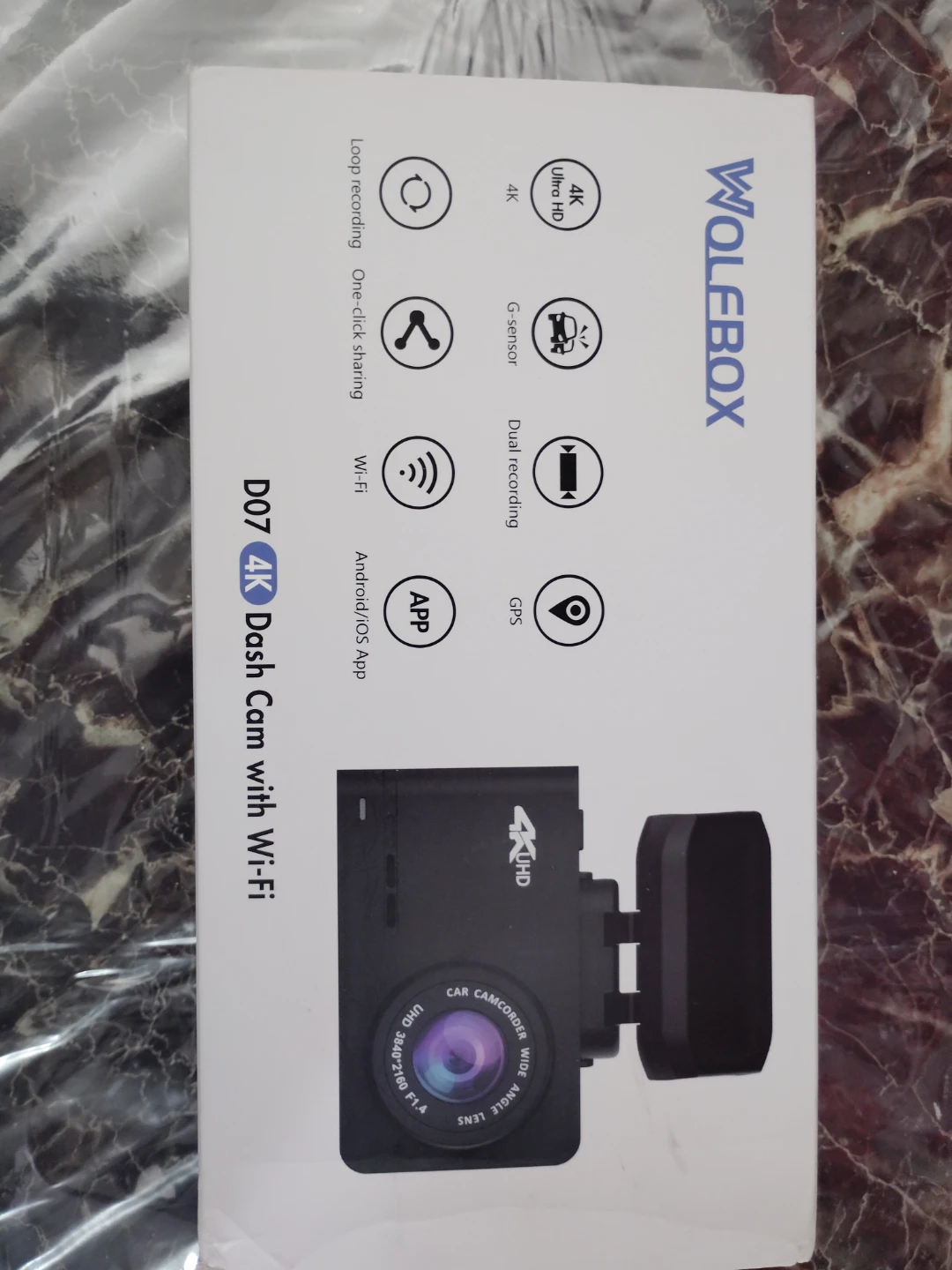 WOLFBOX D07 4K Dash Cam with Wi-Fi