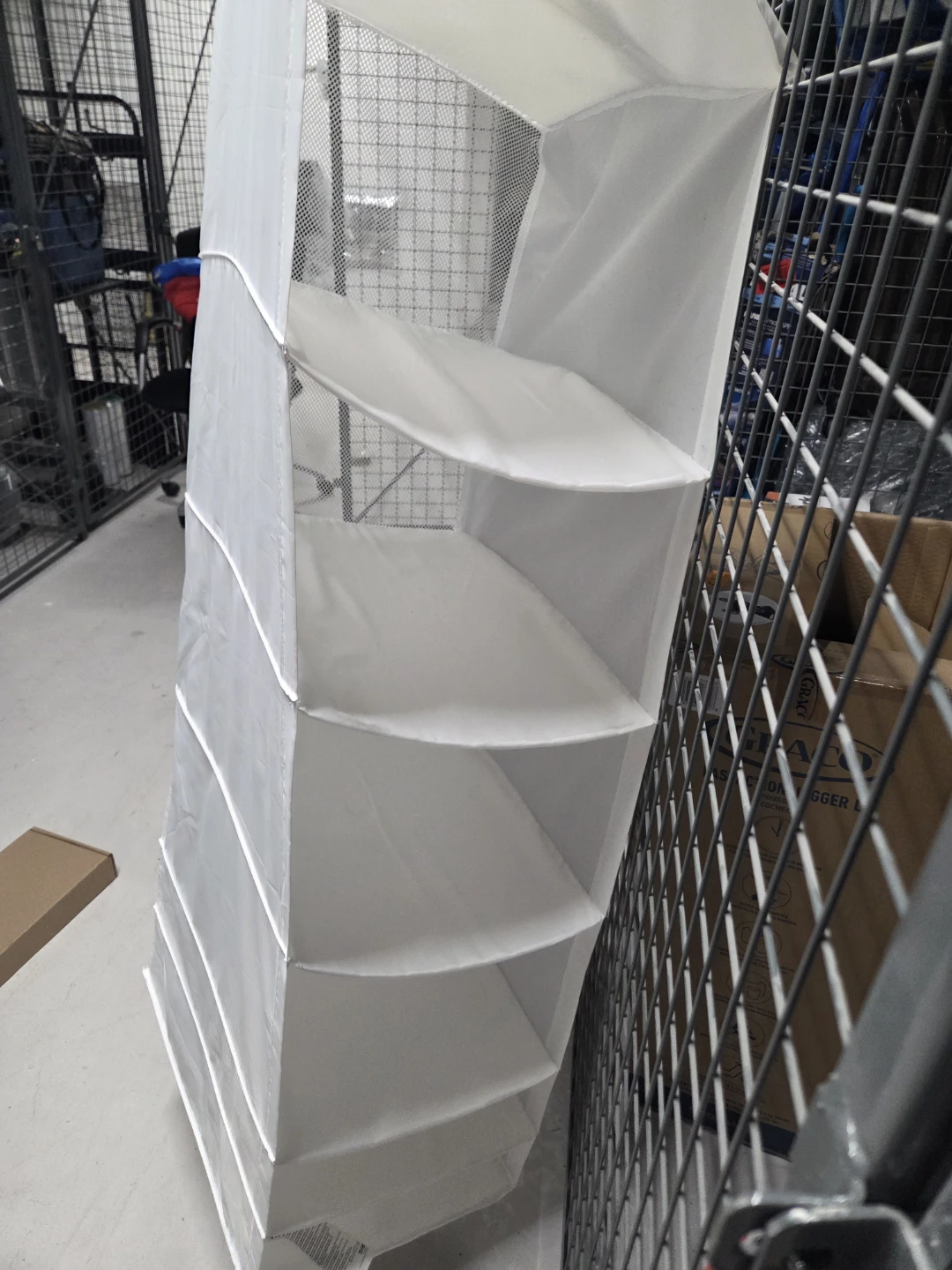 White Hanging Closet Organizer Shelf 5 Tiers - photo 4