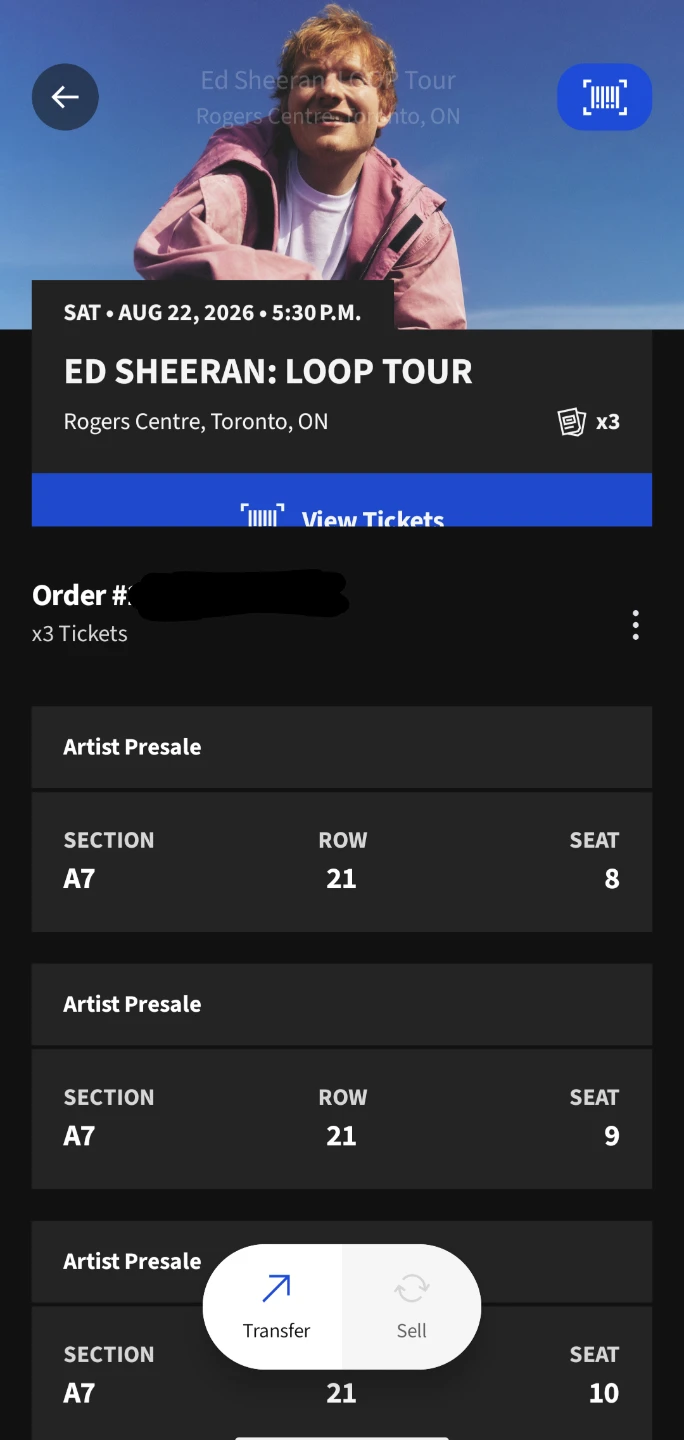 Ed Sheeran Tickets 3x: Saturday Aug 22, 2026, 5.30pm - photo 2