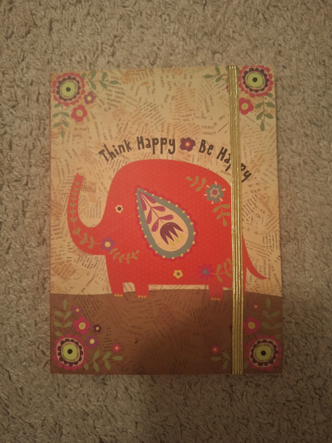 Decorative Notebook with Elephant Design