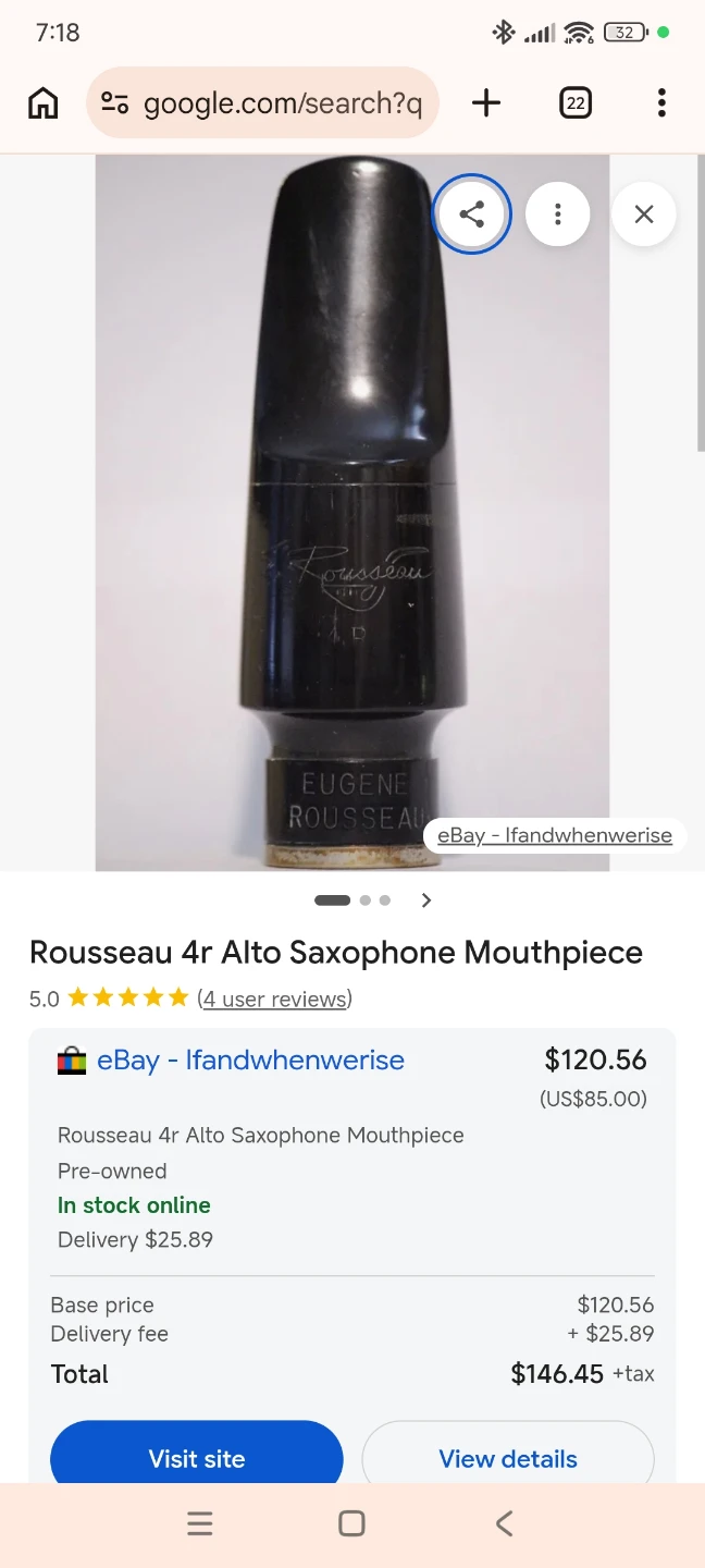Eugene Rousseau 4R Saxophone Mouthpiece - photo 3