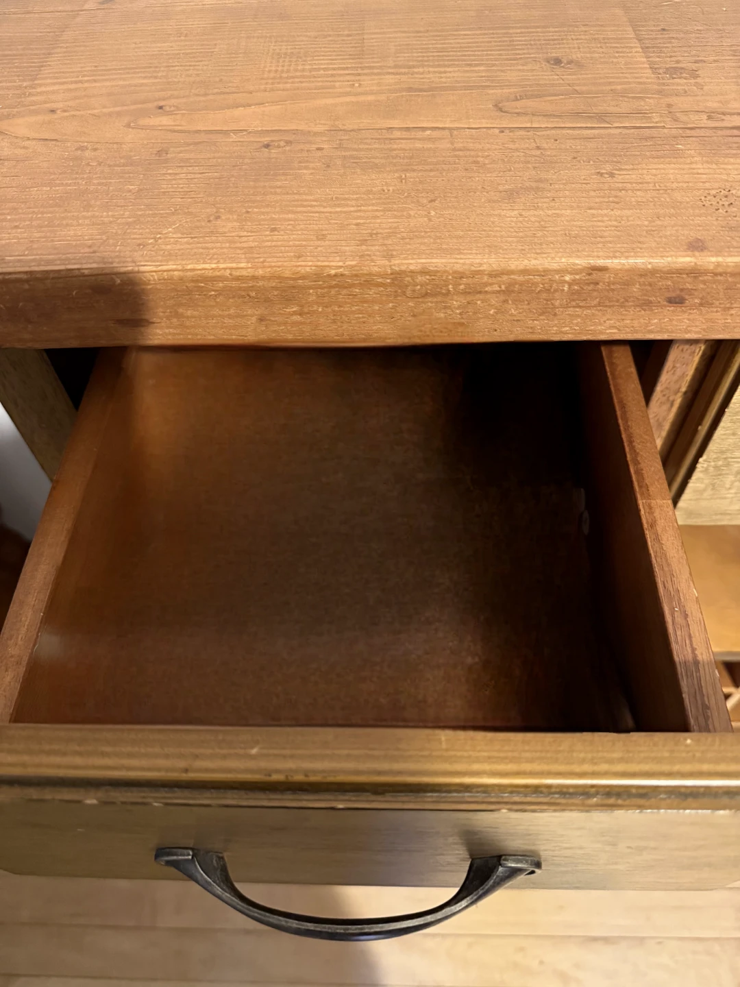 Wooden Bar Cabinet with Wine Rack and Drawers - photo 2