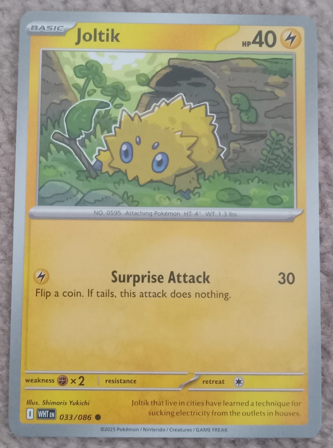 POKEMON CARD: JOLTIK- LIGHTNING TYPE 🌩 - photo 2