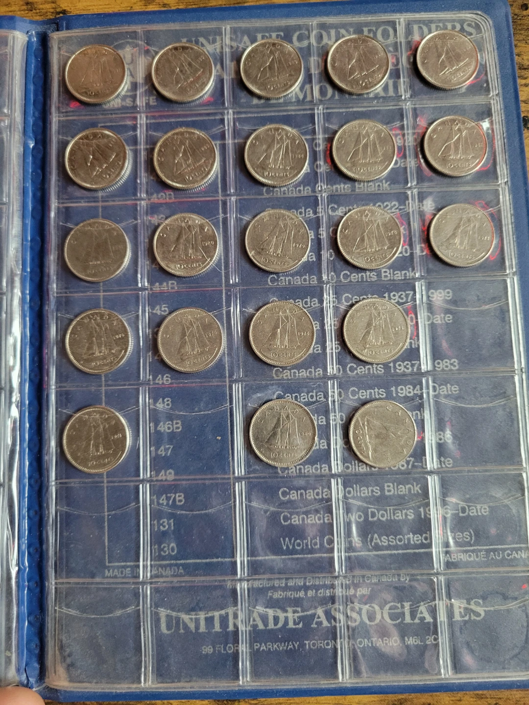 Canada 10 Cents Blank/Sans Date Coin Folder - photo 4