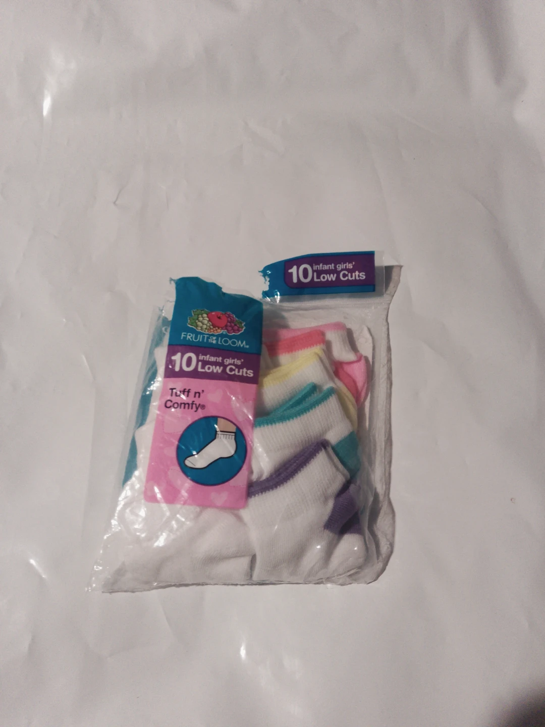 Fruit of the Loom Infant Girls Low Cut Socks - 9 Pack