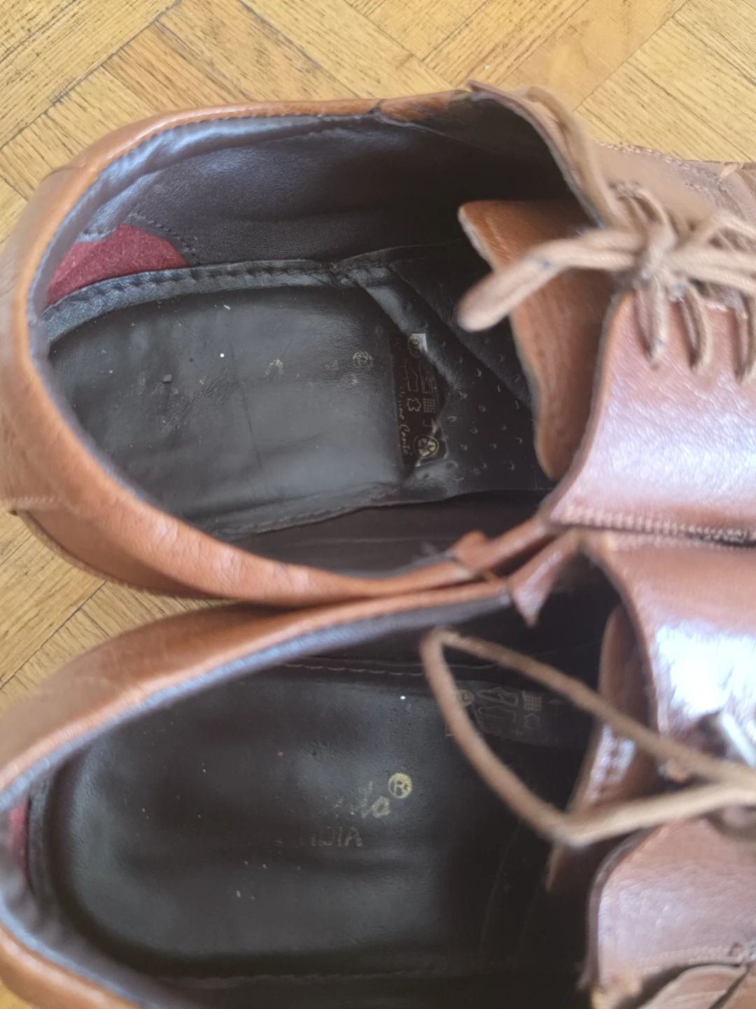Brown Leather Dress Shoes - Size 42 - photo 3