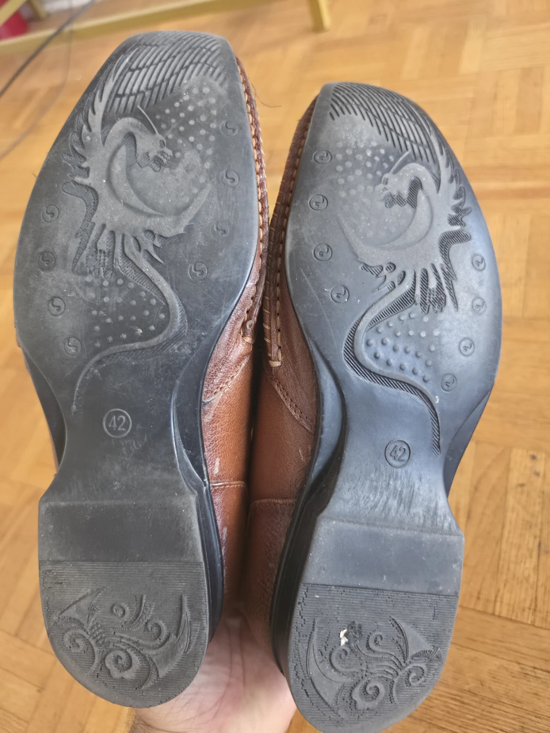 Brown Leather Dress Shoes - Size 42 - photo 4