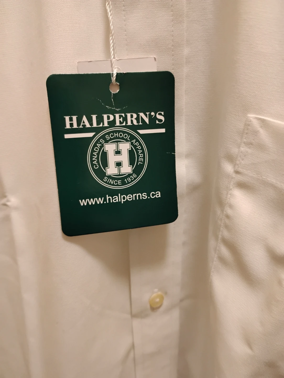 Halpern's White Button-Down Shirt - Size TS - photo 2