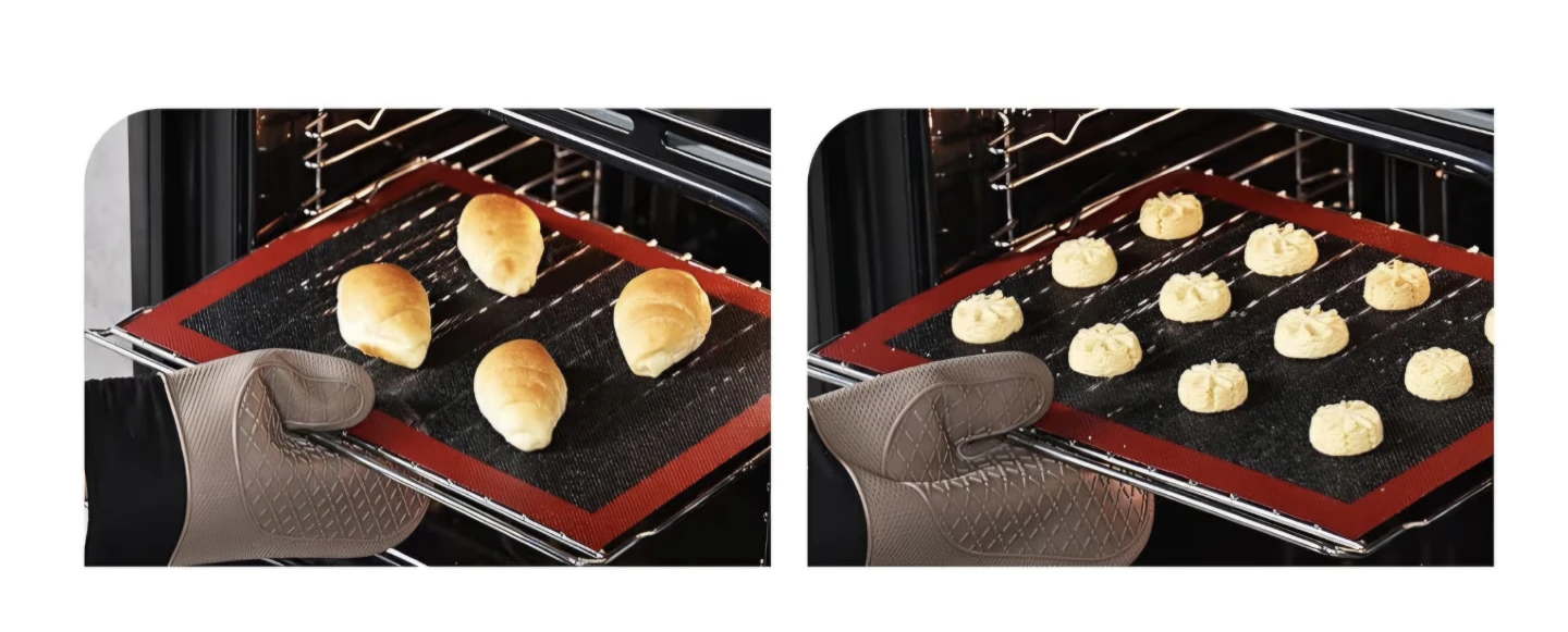 Set of 2 Perforated Silicone Baking Mat, 15.7"x11.8" - photo 2
