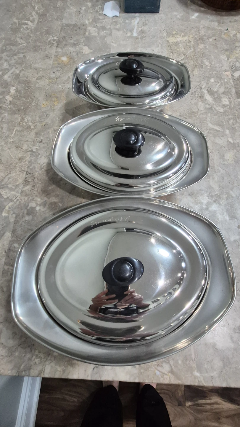Brand new Stainless Steel 3 pices Serving Dish Set with Lids