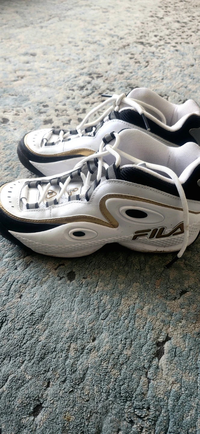 Fila White and Gold Sneakers