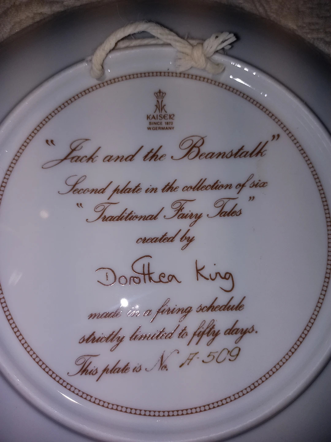 Jack & The Beanstalk Plate - Made in West Germany - photo 2