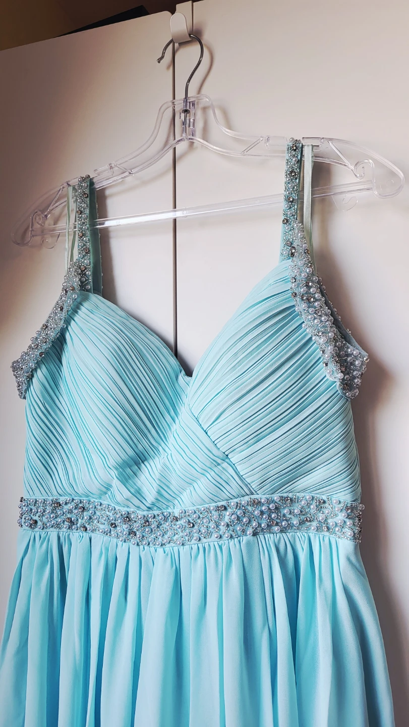 Light Blue Embellished Formal Dress - photo 3