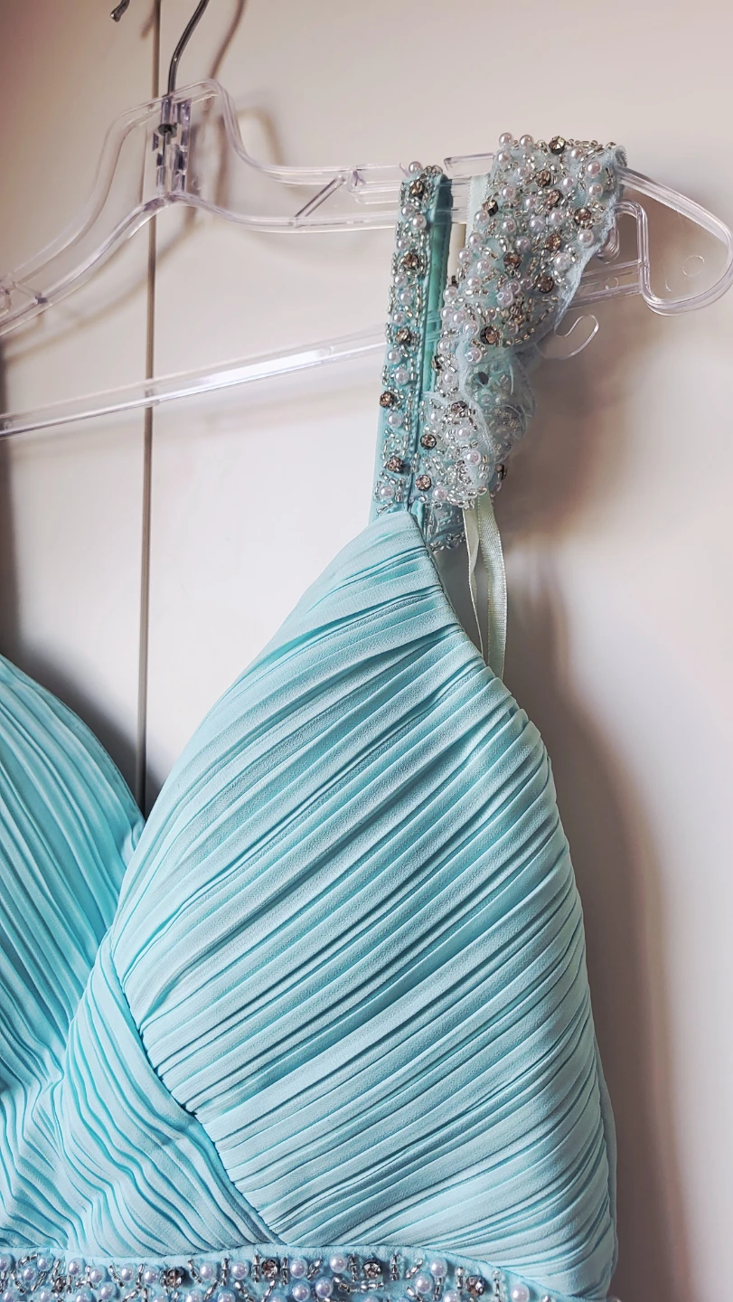 Light Blue Embellished Formal Dress - photo 4