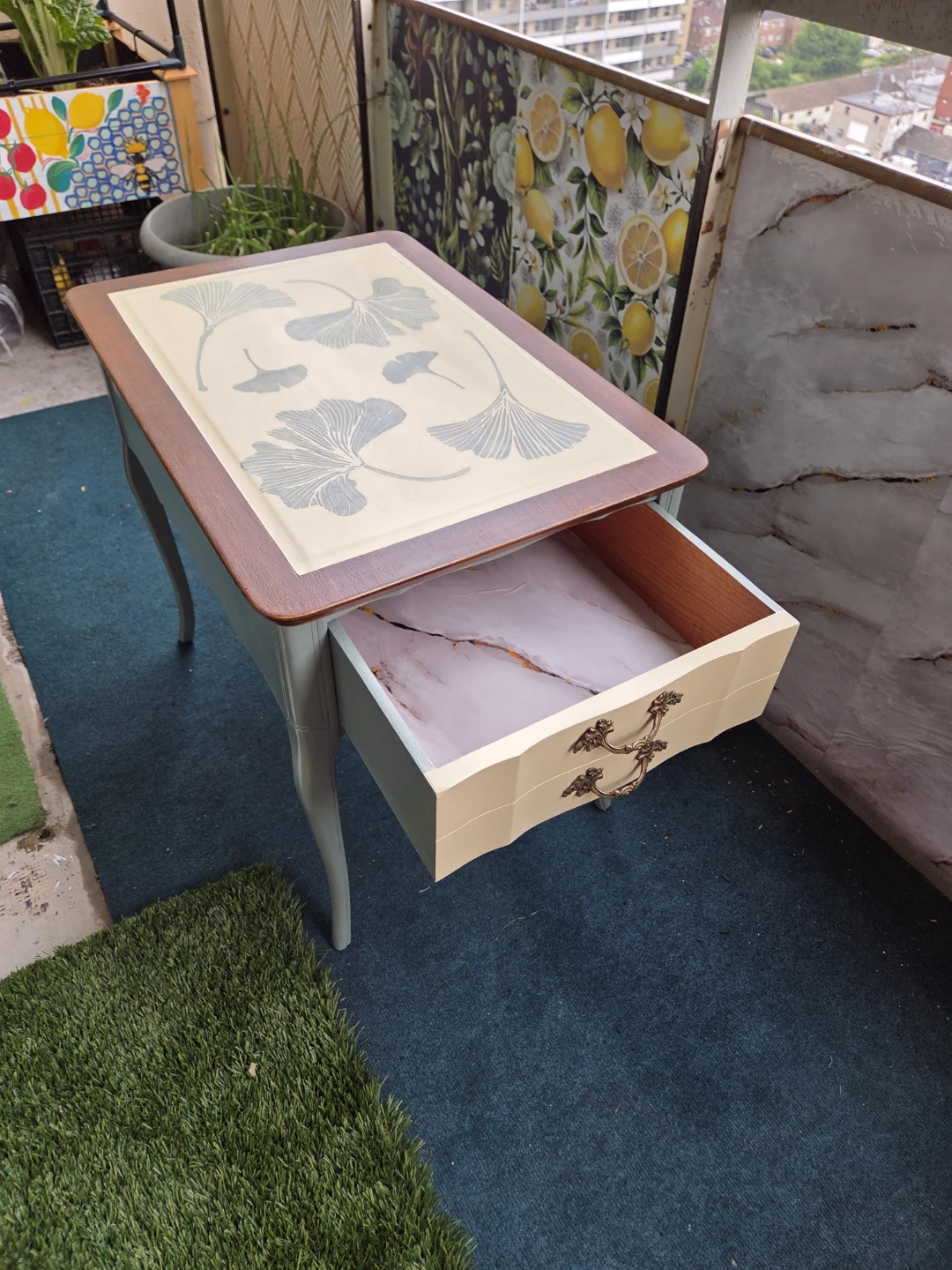 Vintage Side Table with Drawer
